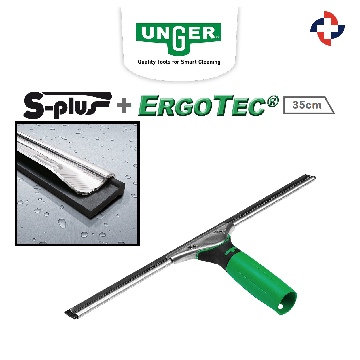 ErgoTech-takim-35-S-plas Unger Camçek ErgoTec S-Plus Kanallı 35cm - Görsel 1