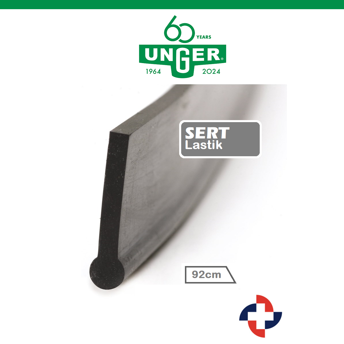 UngerRubberOrig-sert-92 Unger Profesyonel Kalite Camçek Lastiği Yedek - 92 Cm - Hard (Sert) - Görsel 1