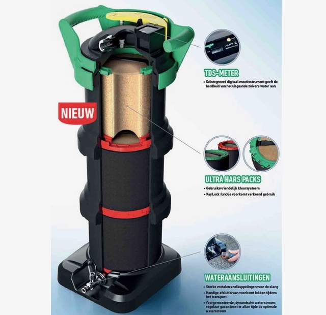 unger-hydropower-ultra-zuiverwaterfilter-l-rvs-ste Unger HydroPower Ultra Mobil Deiyonize Safsu Üreteci - DIUH2 - Görsel 1