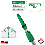 Unger Optiloc – 2.5m Teleskop Sırık – 2 parçalı x 1.25m