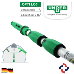Unger Optiloc - 7.5m Teleskop Sırık - 3 parçalı x 2.5m