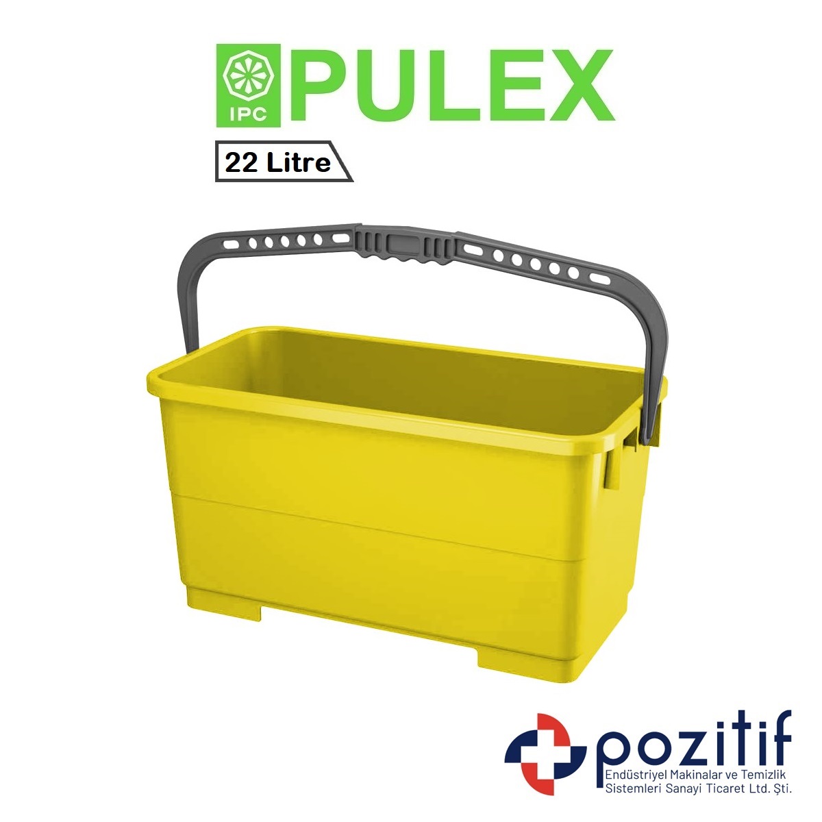PULEX-SECC70015-22L-pozitif-Sari Pulex Camcı Kovası 22 Litre - Sarı - Görsel 1