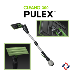 Pulex CLEANO 300 - 2x1.5m Teleskopik İç Mekan Cam Temizlik Aparatı (40 cm trapez ped'li)