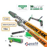 Unger nLITE – CARBON 24k – Teleskobik Sırık Seti - Dış Cephe ve Güneş Paneli Yıkama - 15m