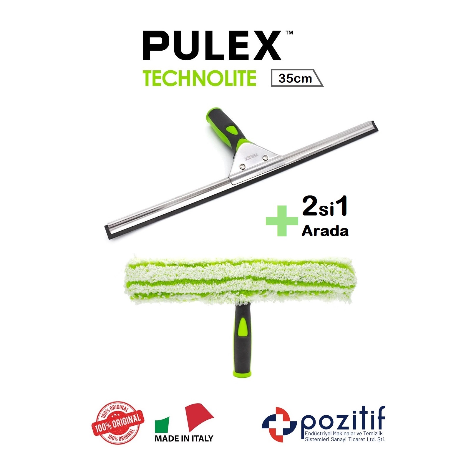 rasqueta-pulex-technolite-35 Pulex Cam Silme Aparatı Seti - 35cm Technolite Camçek Ve Peluş Takımı - Görsel 1