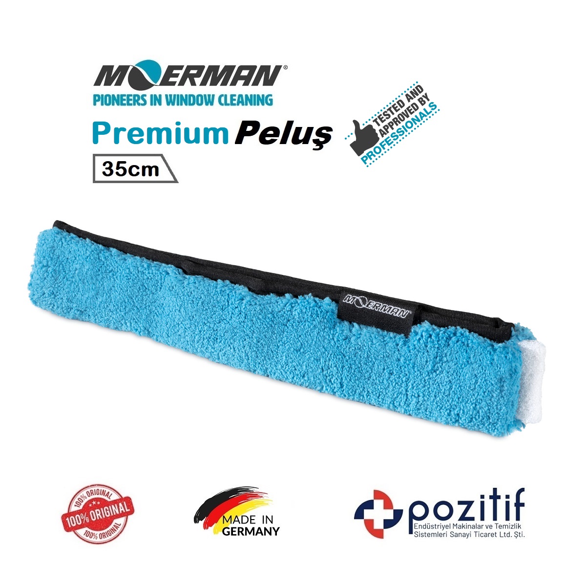moerman-Premium-35-Pozitif Moerman – Cam Peluşu Yedek 35 cm - Premium Microfiber - Görsel 1